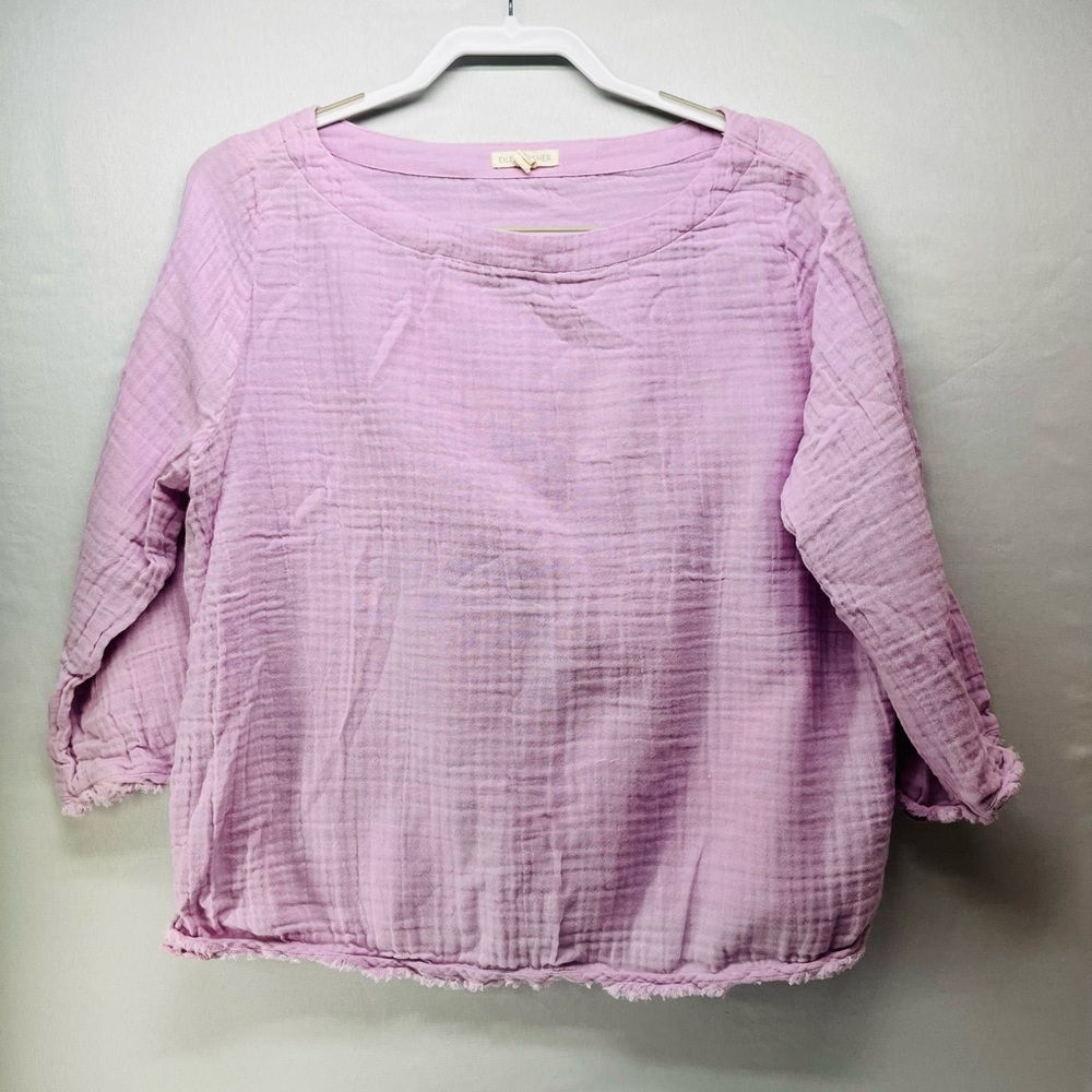 Eileen Fisher Lavender Textured Blouse